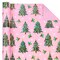 WRAPAHOLIC Reversible Pink Christmas Wrapping Paper - Mini Roll - 17 Inch x 33 Feet - Pink Christmas Tree Wrapping Paper for Holiday, Party Celebration